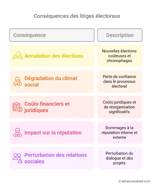 élections cse litiges consequences